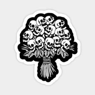 Skull Flowers Skeleton Gothic Aesthetic Grunge Emo Punk Halloween Gift Magnet