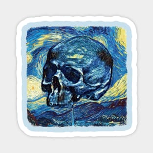 Skull Van Gogh Style Magnet