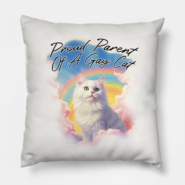 Proud Parent Of A Gay Cat Pillow by DankFutura