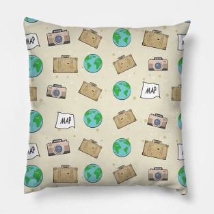 Travelling Style Pattern Pillow