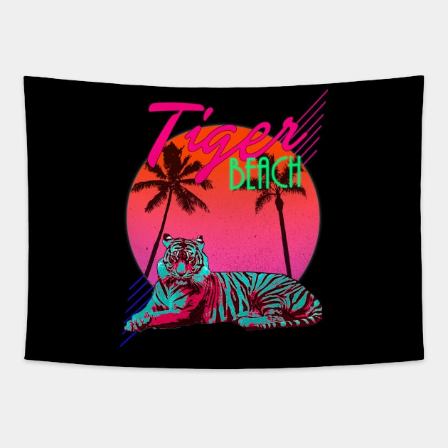 Tiger Beach Tapestry by Angel_P_Ramirez