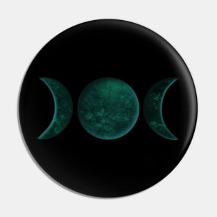 Triple Moon Goddess Pin