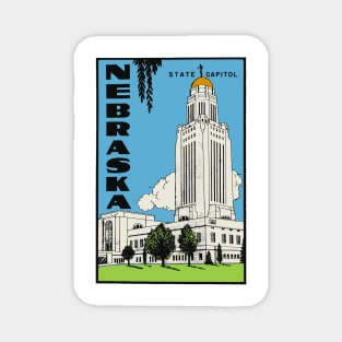 Vintage Style Nebraska Capitol Magnet