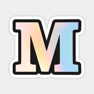 The Letter M Rainbow Design Magnet