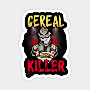 Cereal Killer Criminal with bloody knives Halloween Magnet