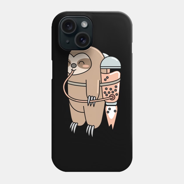 Powered By Boba - Cute Sloth Bubble Tea Phone Case by BobaTeaMe