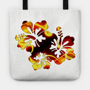 Hibiscus Trio - Orange Tote