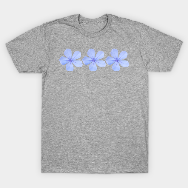 Three Blue Flowers Floral Photo - Floral - T-Shirt