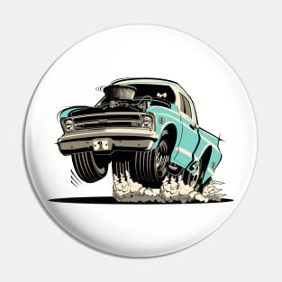 Cartoon retro hot rod Pin