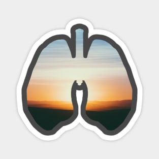 Sun set Lungs design Magnet