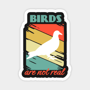 Birds Are not Real Watching Conspiracy Theory Spies Retro Magnet