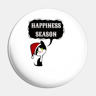 Happiness season, Cute cat t-shirt, Cute cat merry christmas t-shirt, cute pet t-shirt Pin