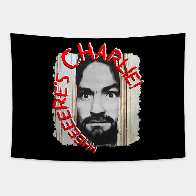 Charles Manson - Here's Charlie! Tapestry by RainingSpiders