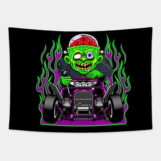 HOTROD 1 (Zombie 2) Tapestry by GardenOfNightmares