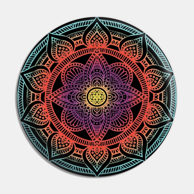 Starburst Mandala Pin by Young Inexperienced 