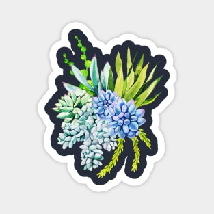 Watercolor succulent bouquet Magnet