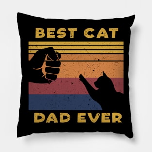 Funny Cat Best Cat Dad Ever Father's Day Pillow