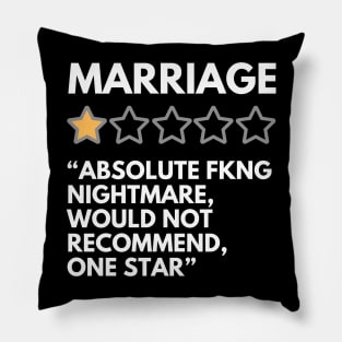 Marriage, One Star Rating Pillow