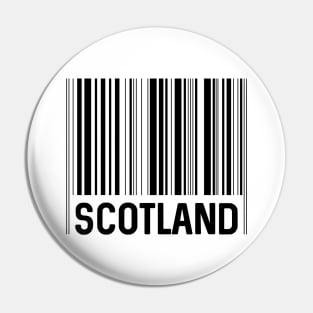 Scotland Bar Code Design (Black) Pin