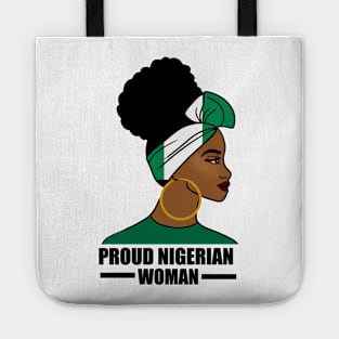 Proud Nigerian Woman, Nigeria Flag African Tote