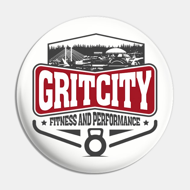 Grit City Fitness and Performance Logo Tee Pin by Jeffjowers1