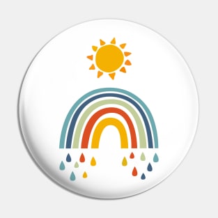 Rainbow and sun Pin