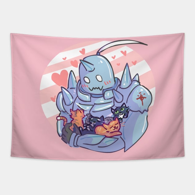 Fullmetal Alphonse and Kittens Tapestry by sky665