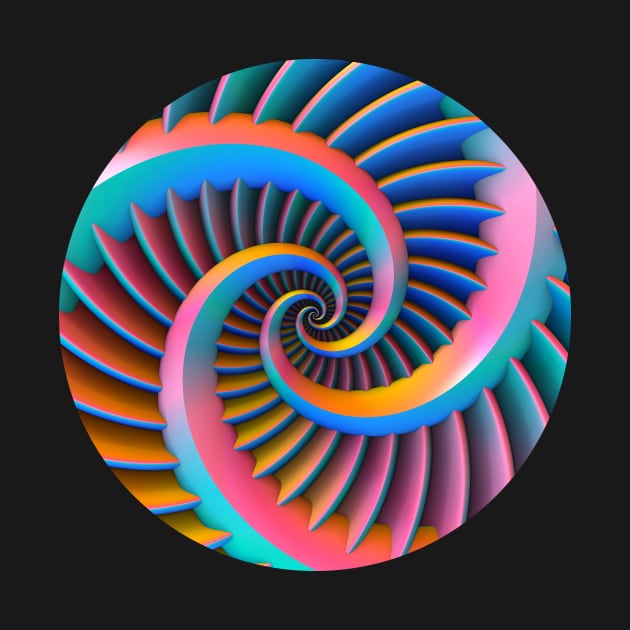 Opposing Spiral Pattern in 3-D by lyle58