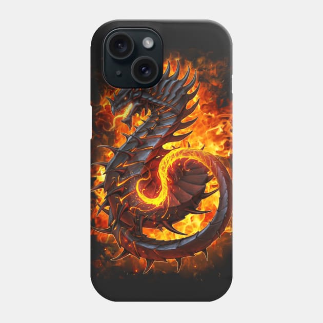 Fire Dragon Alt. Flames Phone Case by chriskar