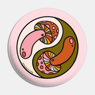 Mushroom Yinyang Pin