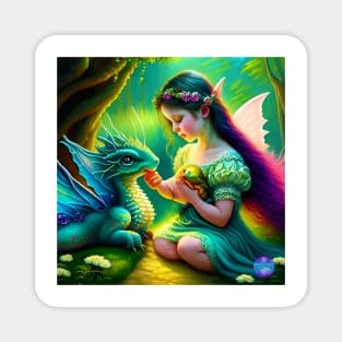 Fairy & Dragon (Friends) Magnet