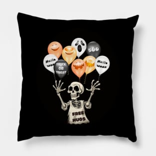 Cute Halloween Skeleton Halloween Balloons Cute Halloween Gifts Pillow