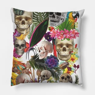 Tropical Day of the Dead Pillow