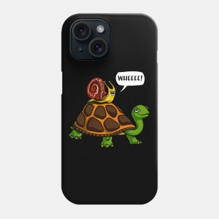 Snail Riding Turtle Phone Case