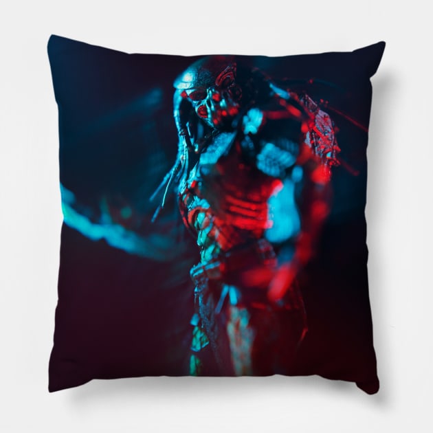 Celtic Predator on the Hunt Pillow by Mikes Monsters