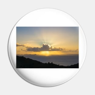Tropical Island Sunrise Pin