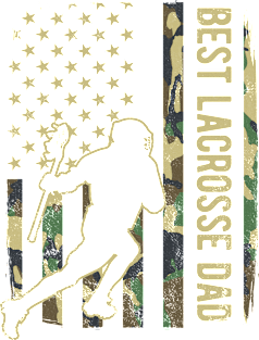 Lacrosse Dad Camouflage American Flag Fathers Day Gift Magnet