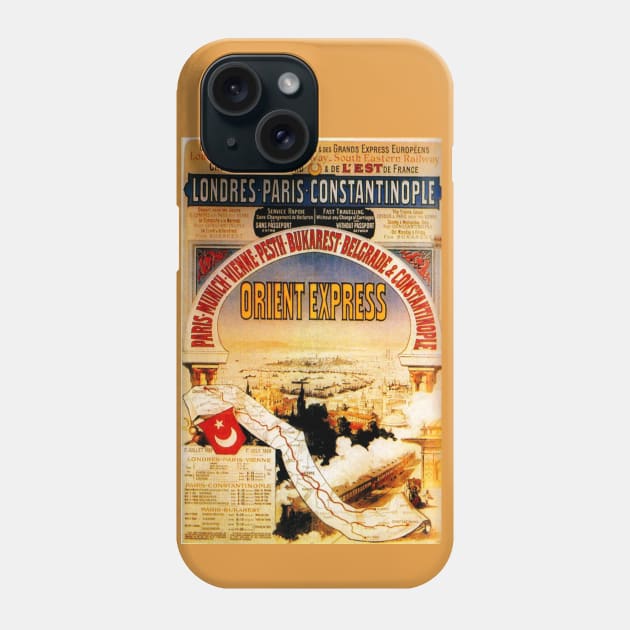 Vintage Travel Poster - Orient Express Phone Case by Starbase79