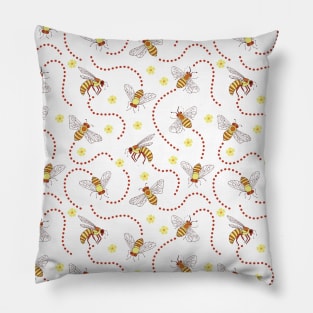 Honey Bees Flying Pillow