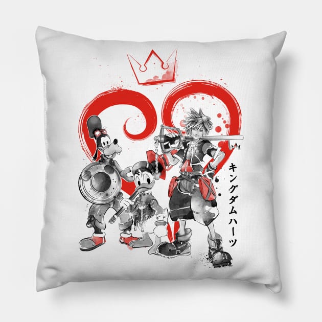 Kingdom Sumi-e Pillow by DrMonekers