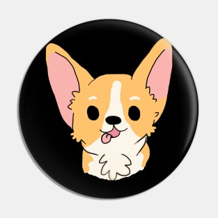 Cute Corgi Dog Digital Art Design, for dog lovers Pin