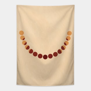 Lunar Eclipse, Moon Minimalist, Modern Mid Century, Neutral Artwork Tapestry