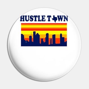 Hustle Town Houston Playoff Baseball Pin