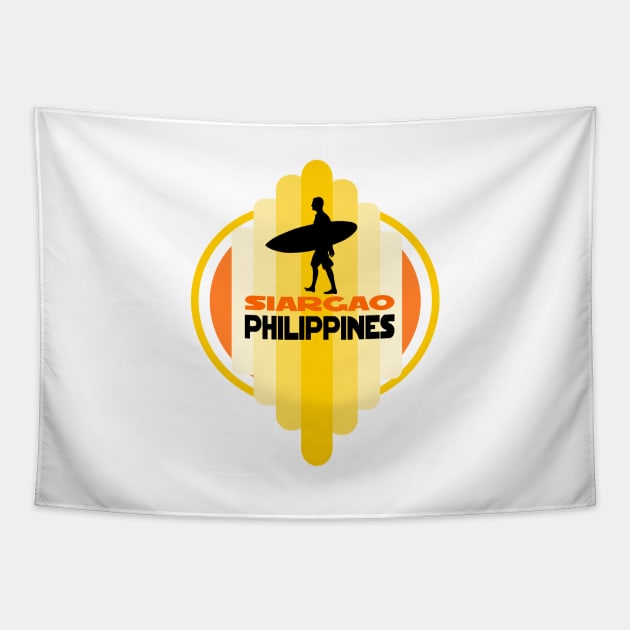 Surfing Siargao Philippines for Surfers Tapestry by etees0609