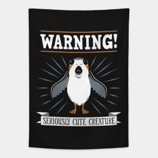 Warning - Seriously Cute Creature Tapestry