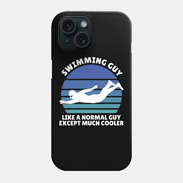 swimming guy Phone Case by Jabinga