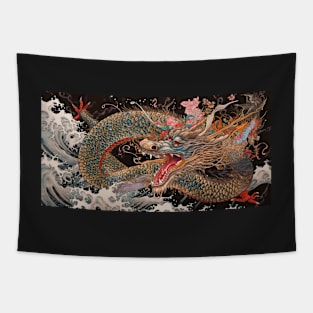 Ukiyo-e Japanese Art - Fantasy Dragon Tapestry