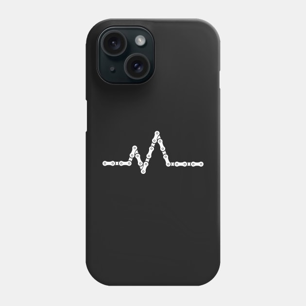 Bike Chain Heartbeat Pulse Phone Case by Hoyda