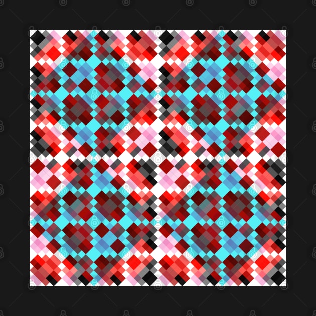 Modern Abstract Geometric Red Blue by StephersMc