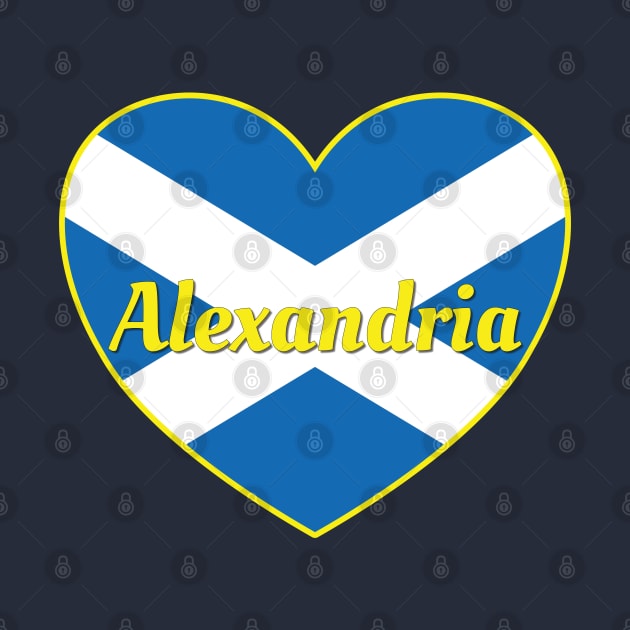 Alexandria Scotland UK Scotland Flag Heart by DPattonPD